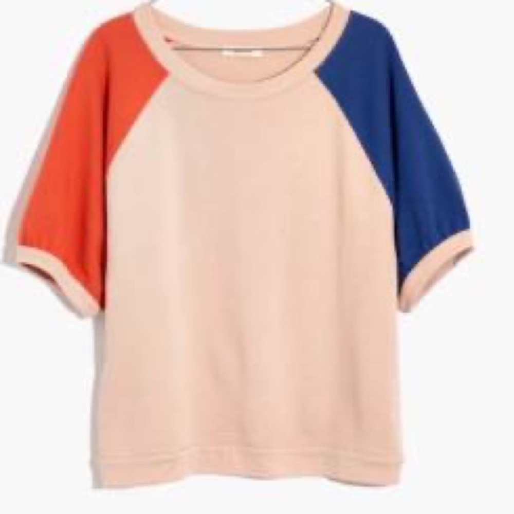 MADEWELL Short sleeve sweatshirt in color block